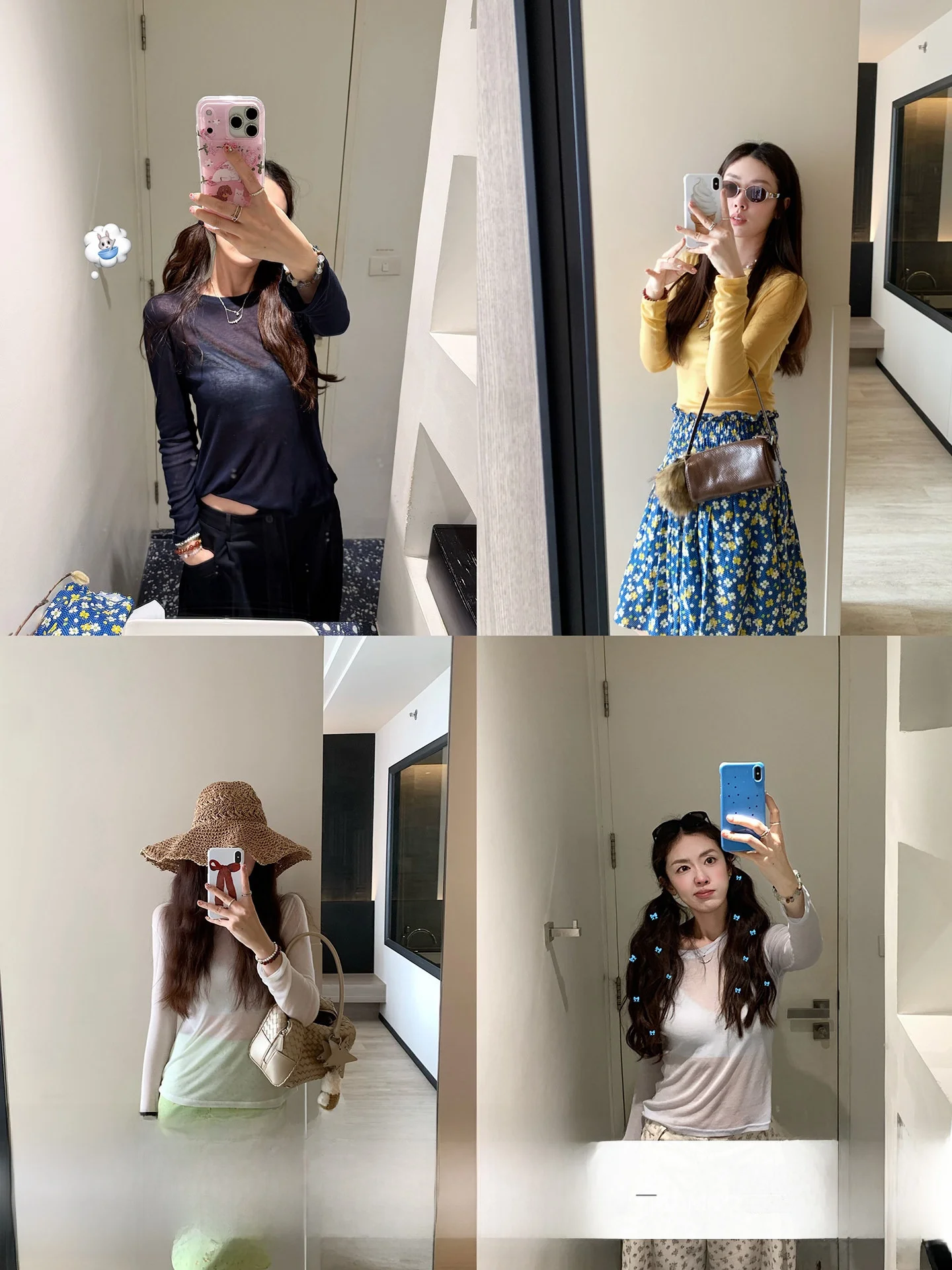 

Sexy Long Sve Wool round Ne T-irt Women's Base Layer Top Loose Fit Versatile Slimming Spring Lazy Stberry Jump