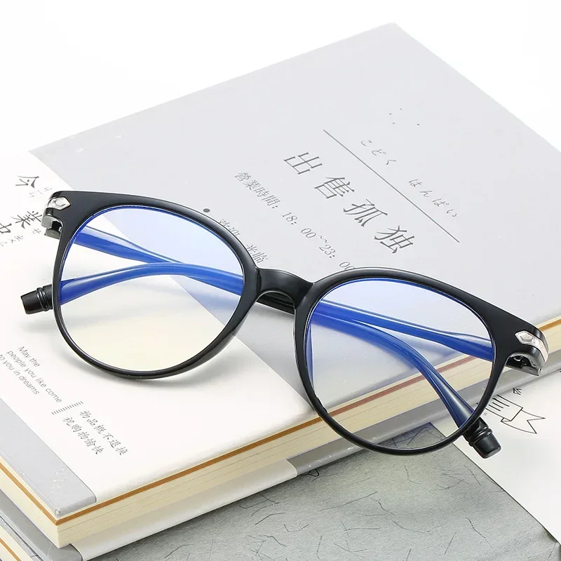 Women Fashion Anti Blue Light Glasses Transparent Computer Reading Goggles Versatile Face Decor Eyewear Myopia Glasses Frames