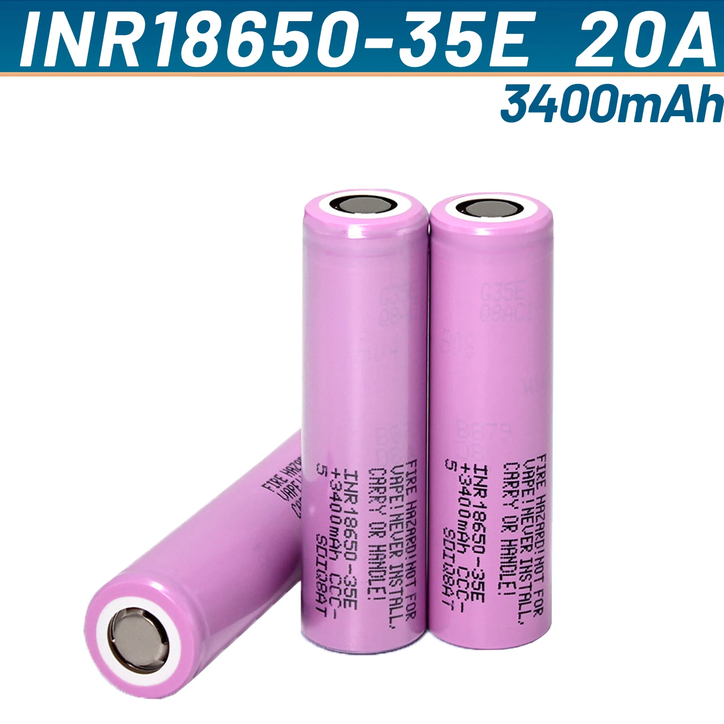 Original Power 3.7V 3500mah 18650 Battery 35E INR 18650 20A Lithium Lon Battery Replacement External Battery For Samsung