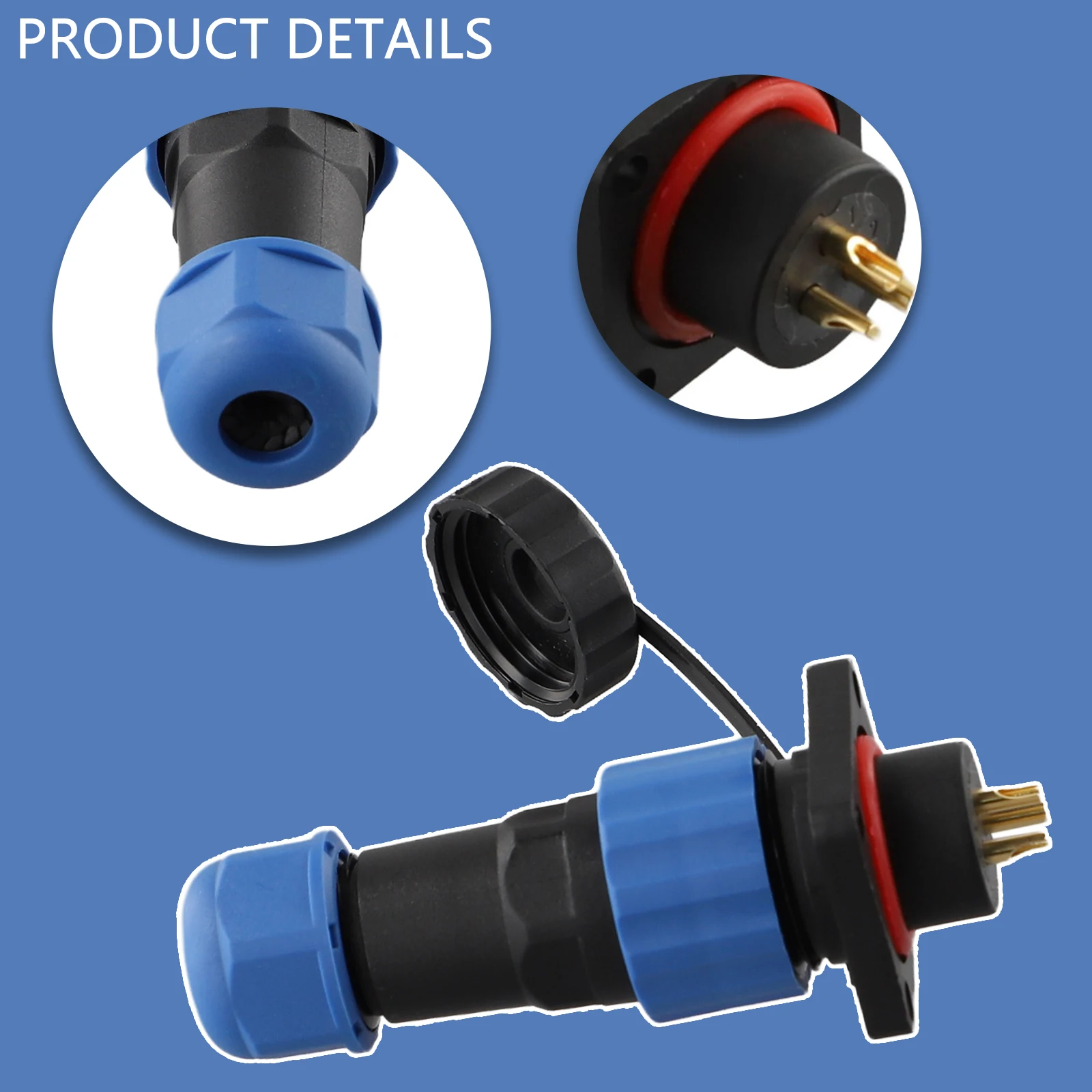 Socket IP68 Square Connector Designed for Wire to Wire Connections 2 9 Pin Waterproof Circular Connector SP16 Square