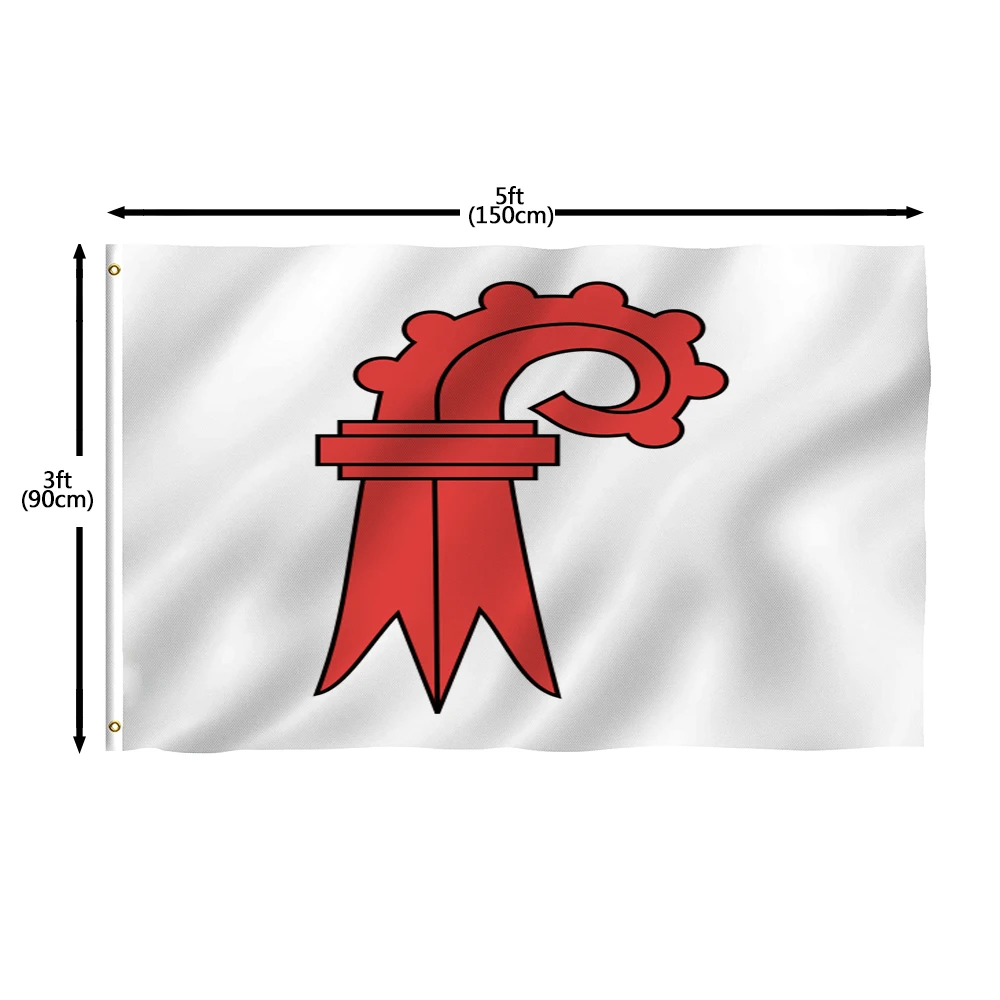 Flagnshow 100% Polyester Basel-Landschaft Flags