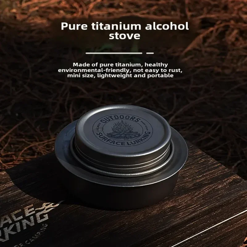 GO PEAK Newest Portable Pure Titanium Alcohol Furnace Liquid Solid Alcohol Outdoor Camping Hiking Backpacking Picnic Stove - view 5
