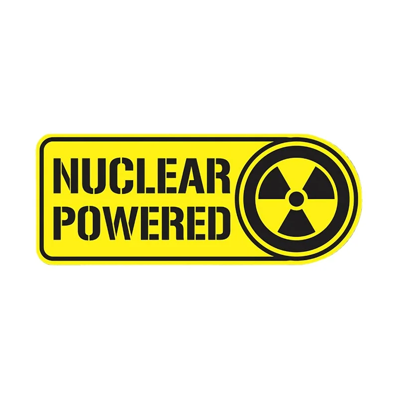 Stiker Mobil 13X4.3Cm Stiker Kreativitas Stiker Grafiti Sederhana Bertenaga Nuklir Pelindung Pintu Dekorasi Laptop AC