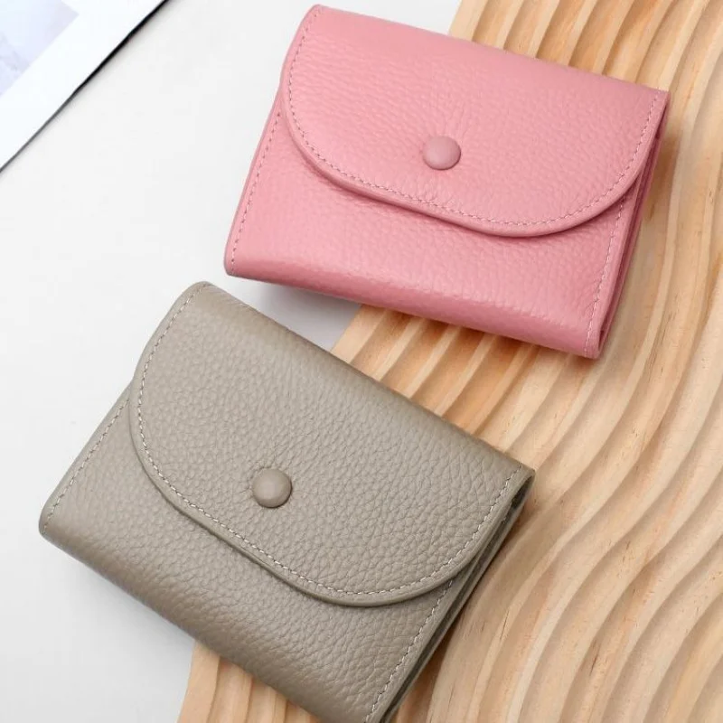 Ultra-thin Coin Purse Men's Short Mini Simple Small Wallet Women's Card Holder Coin Pouch Card Sleeve2024New