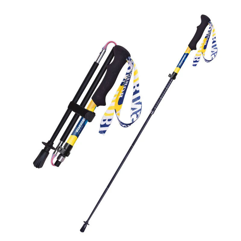 

Carbon Trekking Pole Ultra-light Telescopic Folding 5-section Hiking Cane Walking Stick