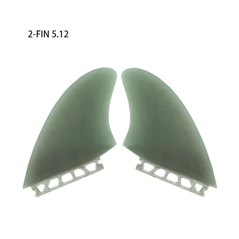 NUEVO KEEL Aletas de doble cara FUTURE Aletas de cola de tabla de surf de fibra de vidrio gris humo de 5,12 pulgadas precios al por mayor