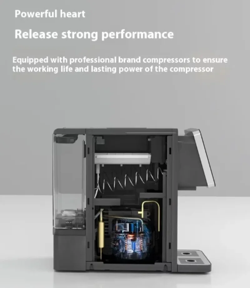 Multifunctional Ice Maker Home Business Office Cold Water Hot Water Ice Cube Machine Water Dispenser Ice Machine
