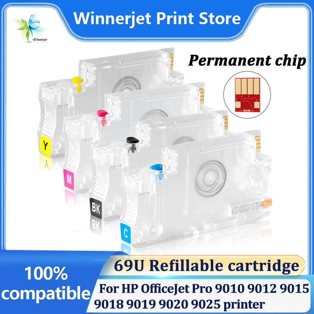 

Новый многоразовый картридж 96U 962 963 964 965 с постоянным чипом для HP OfficeJet Pro 9010 9012 9015 9018 9019 9020 9025 9026