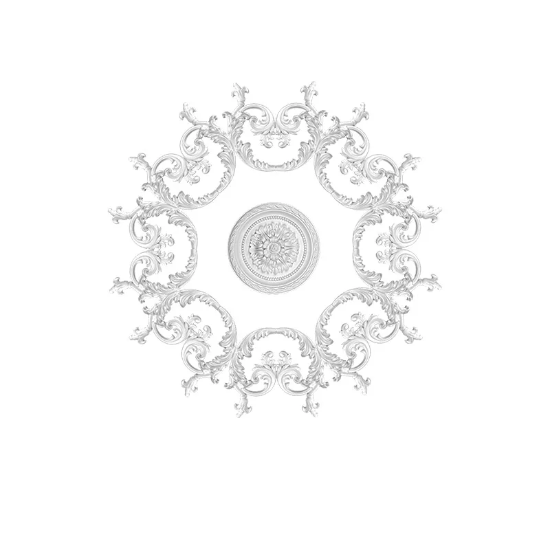 PU light plate imitation gypsum European French ceiling round lamp holder modeling lamp pool 110cm parquet