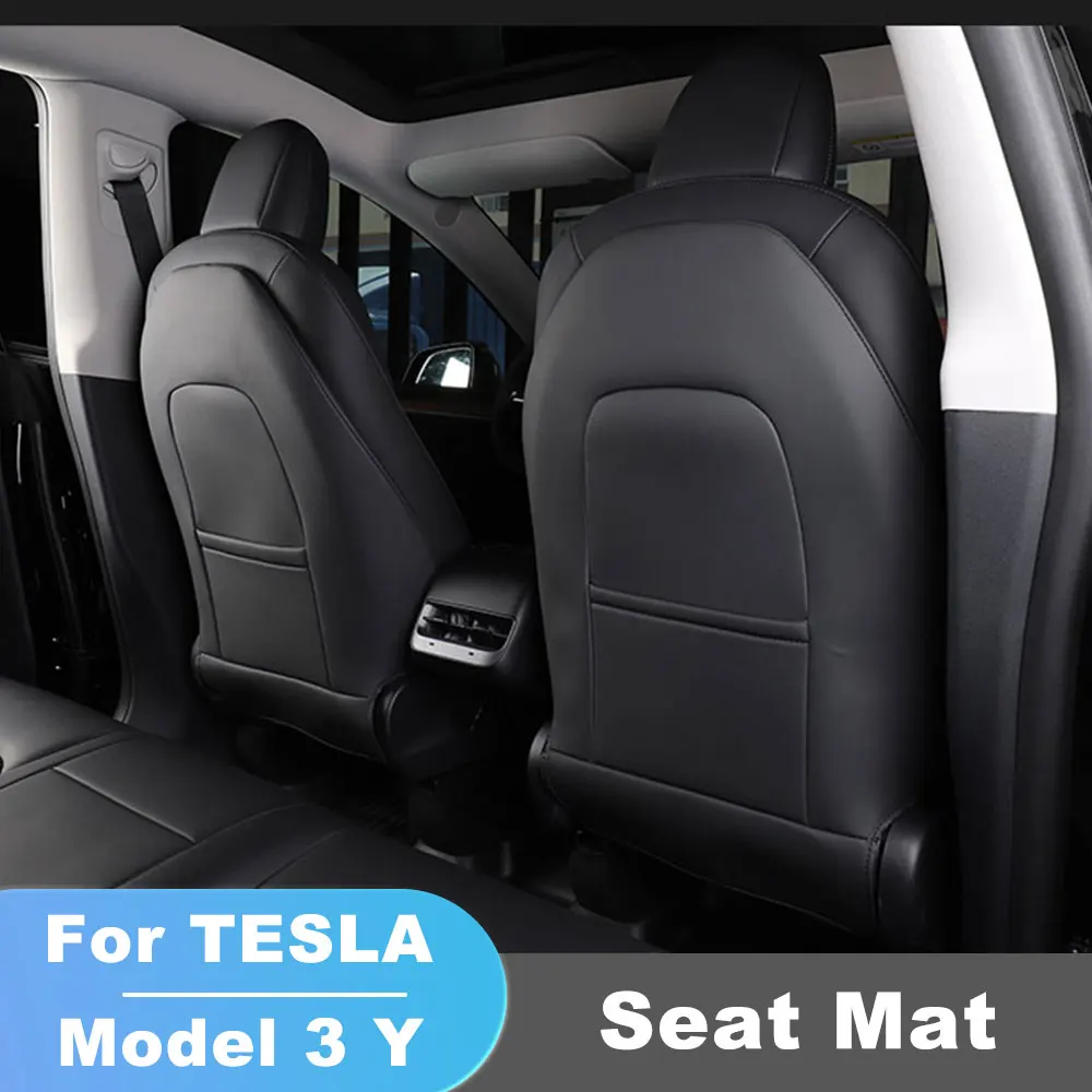 

For Tesla Model 3 model Y Car Seat Back Pad Anti Kick Protector mat Child Anti Dirty Interior Accessories Trim Decoration