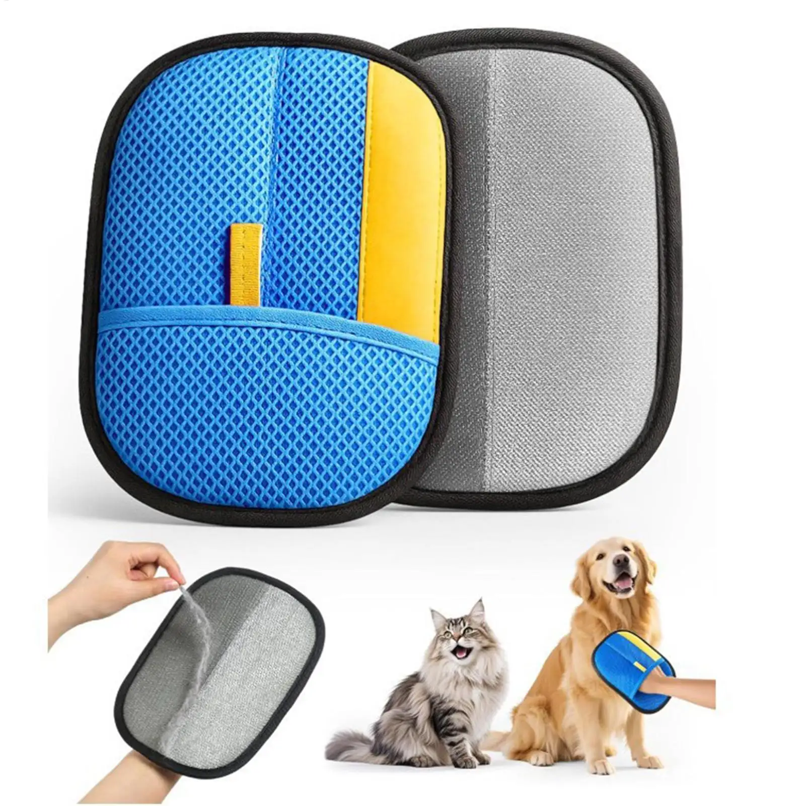 Cat Hair Remover Glove Washable Ergonomic Soft Microfiber Reusable Pet Hair Removal Glove for Puppy Kitten Home Furniture Couch
