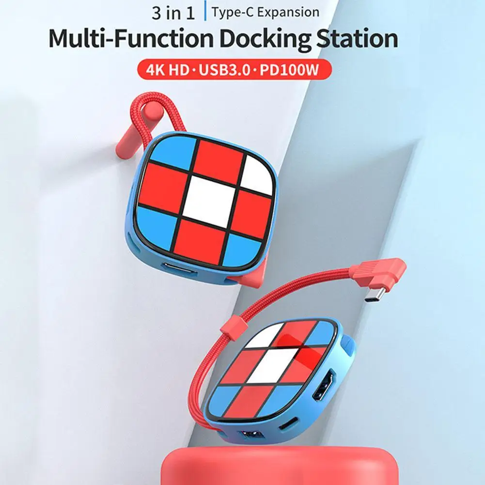 

Док-станция 4K60Hz Type-C для консоли Next-Gen — адаптер HDMI с USB 3.0, проектор Plug & Play для гибридных игровых систем, портативный