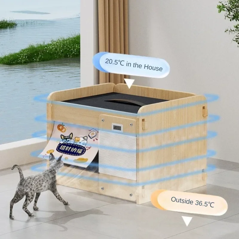 Solid Wood Cat Nest Large Air Conditioning Grip-fast Summer Ice Cats House Bed Sleeping Steady Cooling Pet Products Accessories