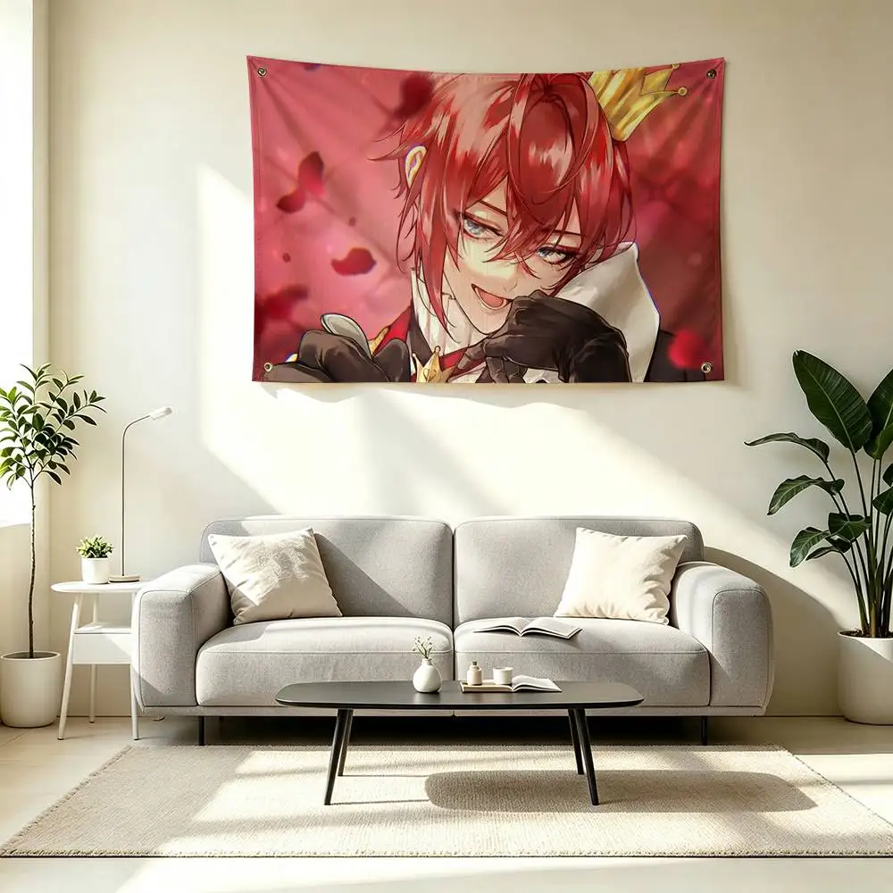 R-Riddle Rosehearts Twisted Wonderland  Flags Wall Hanging Tapestry Outdoor Garage Room Decorative flag Background Blanket
