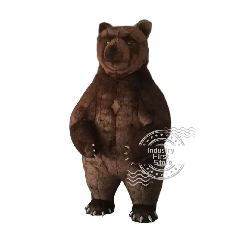 2.6M Inflatable Coffee Bear Cosplay Costume Blowing Up Brown Bear Costume Mascot Performance Props Full Body clothes Christmas