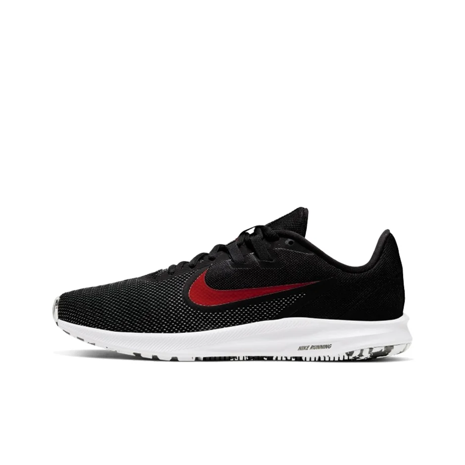 Nike Downshifter 9 Running Shoes Men's Low Top Black/Red AQ7481-010