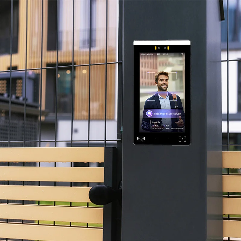 ZJZ 15.6 Inch Customized Biometric Facial Recognition Time Attendance System with QR Punch Card Network Access Control OEM Suppo