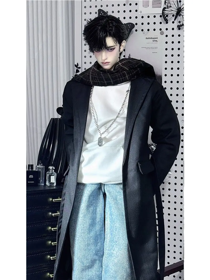 Roupas de boneca terno para boneca bjd masculina de 75cm 1/3 blusão + moletom + jeans bonito vestir-se acessórios de boneca de casa de brincar, sem boneca