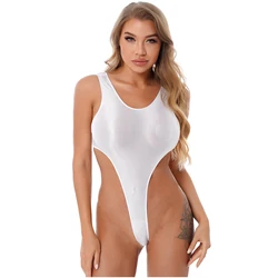 Women Sexy Lingerie Bodysuit Latex Sexy Underwear High Cut Nightwear Bodysuits Sex Body Exotic Teddies Leotard Sleepwear Costume