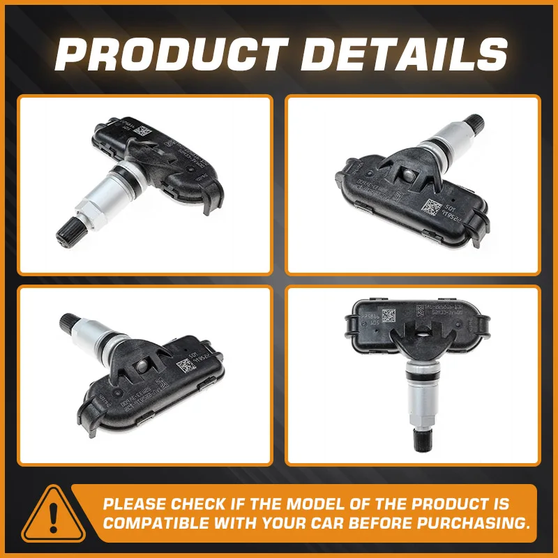 TPMS لشركة هيونداي I40 VF 2014-2021 كيا ريو UB 3 2011-2017 هيونداي غراندور HG 2011-2014 مستشعر مراقبة ضغط الإطارات 52933-3V600 #2