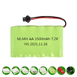 Batteria 7.2 V 3500mah AA ni-mh per telecomando giocattoli elettrici barche auto camion accessori 7.2 V batteria nimh AA ad alta capacità