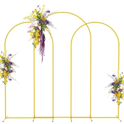 Metal Arched Backdrop Stand, Golden Arched Backdrop Stand (7.2ft, 6.6ft, 6ft, 5ft, 4ft), Wedding Arched Frame