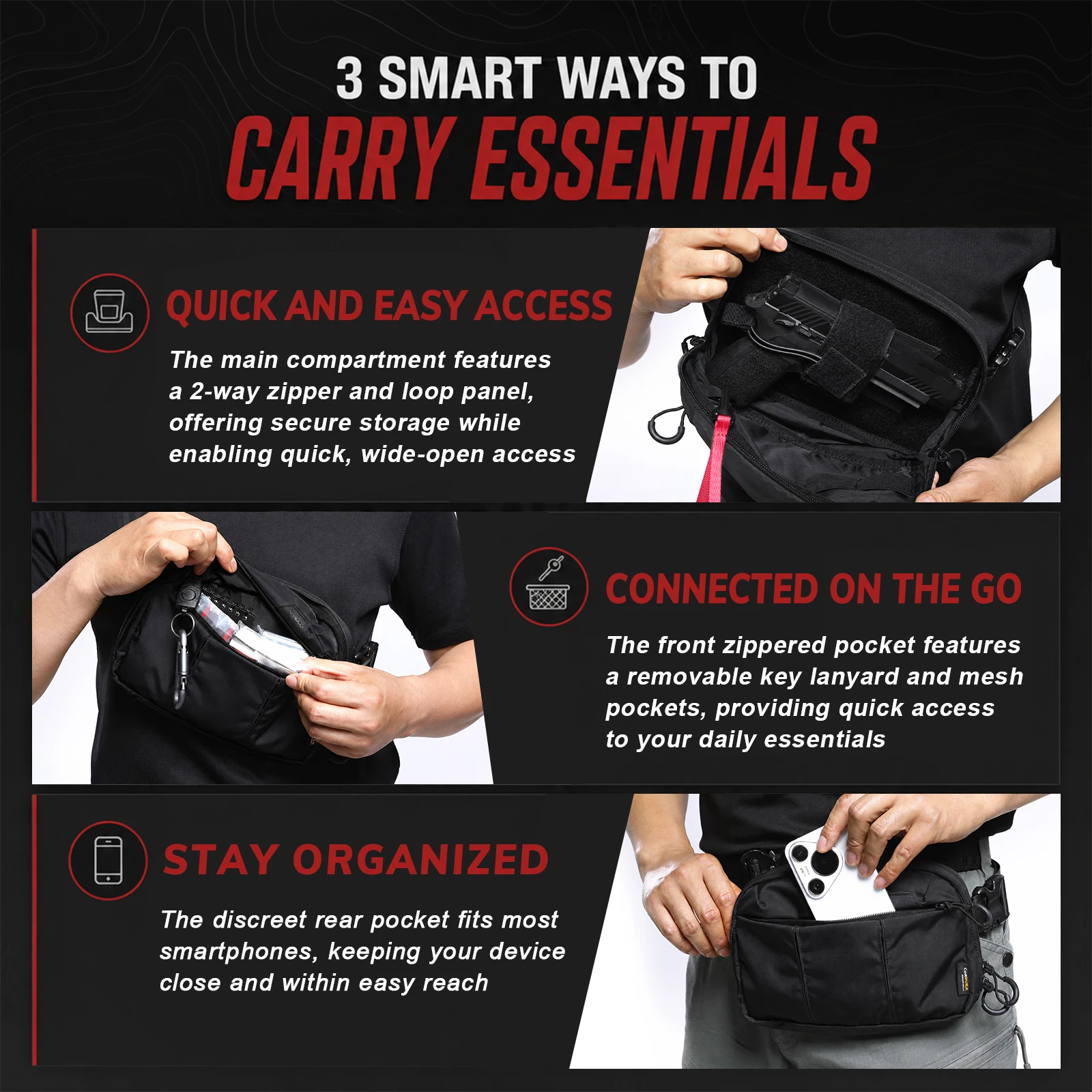 VOTAGOO Tactical Waist Bag Hid - Edc Carry Bag For Men 评论和价格