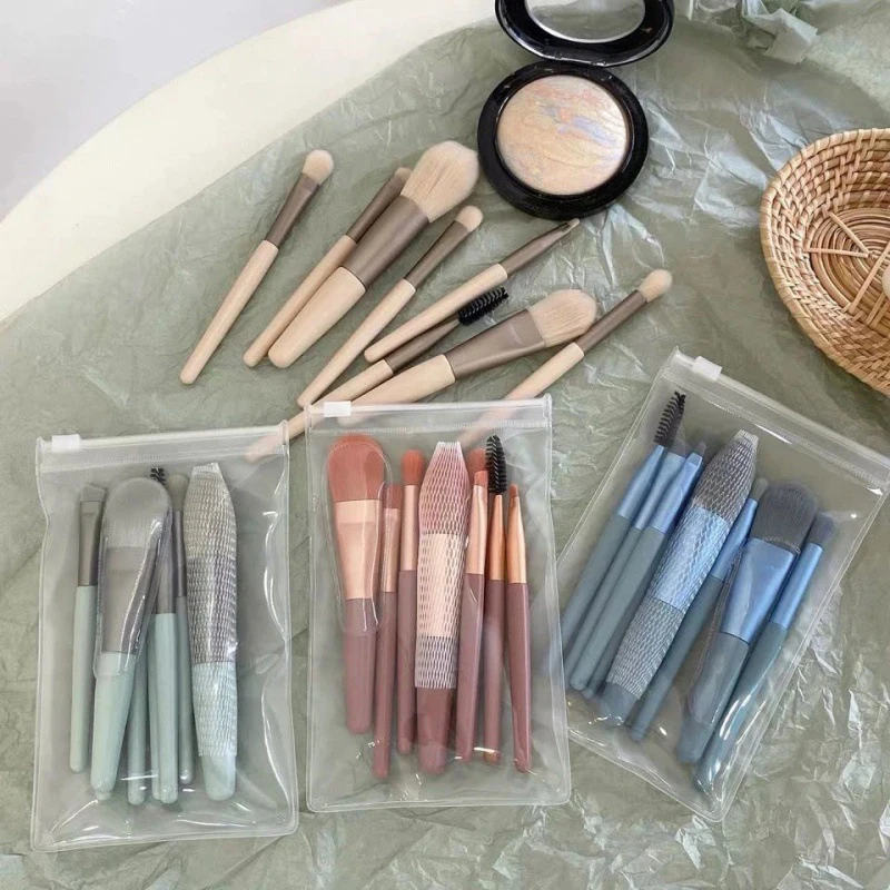 32pcs/4sets Cosmetic Makeup Brushes fit Foundation Blush Powder Eyeshadow Kabuki Blending Tools Women Beauty Portable Travel Kit