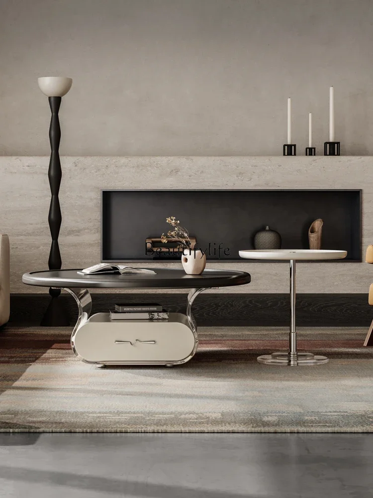 

French retro acrylic coffee table small apartment living room home new modern simple creative coffee table