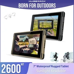 Hugerock 7-calowy X7 Wytrzymały Tablet z Androidem PC 2600 Nit Światło słoneczne Odczyt wodoodporny dla DJI Drone Zdalny monitor Wyświetlacz motocyklowy