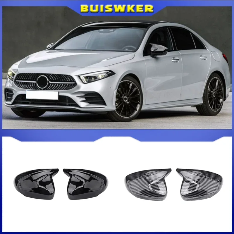 

Черные боковые зеркальные крышки для Mercedes Benz W177 A Class 2018 2019 2020 A220 A180 A250 A200 V177