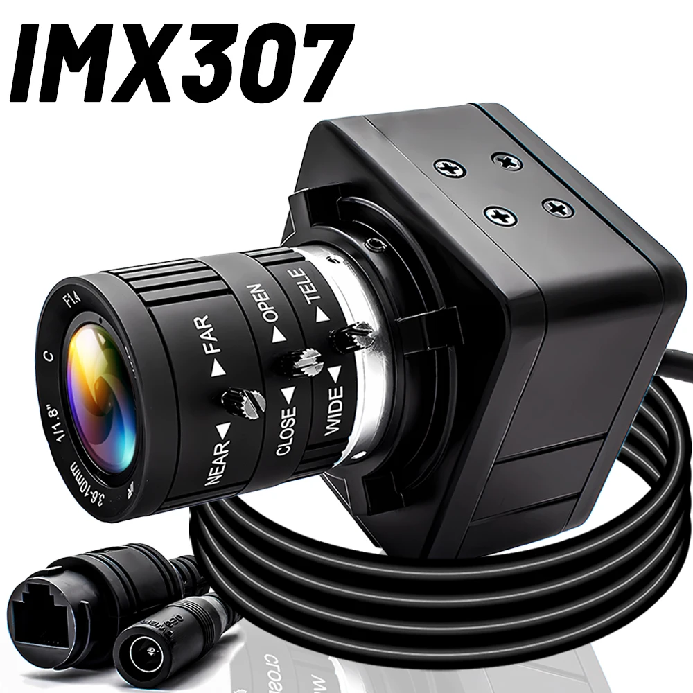 

WGWK 1080P 60FPS IP Camera Module 2MP IMX307 CMOS Ultra Low-illumination 3.6-10mm Varifocal Lens RTSP Onvif POE Security Webcam