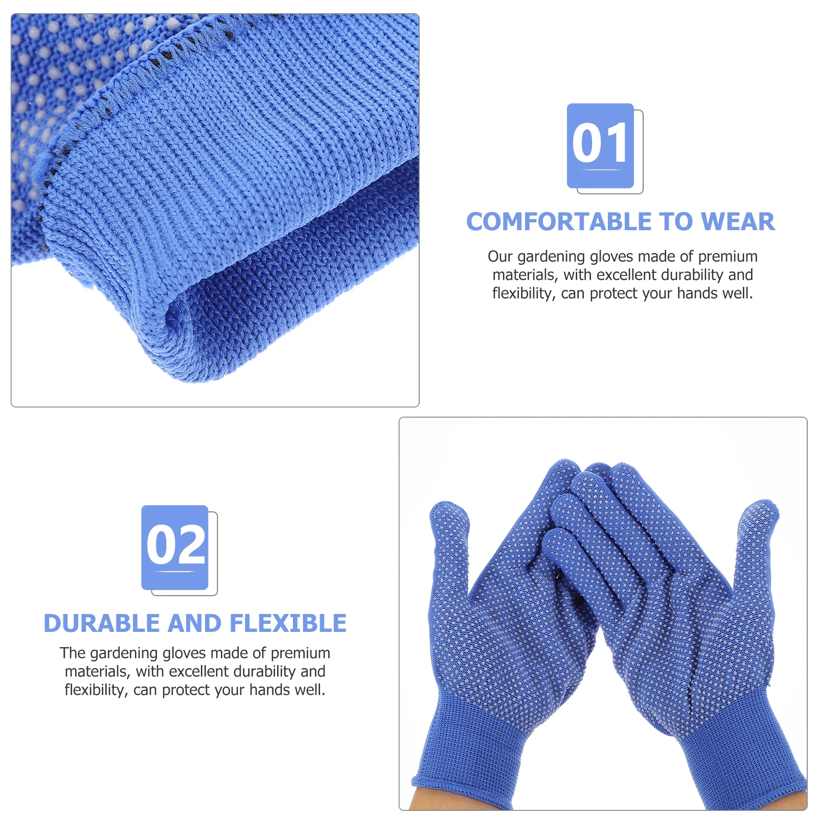 

10 Pairs Black PVC Protective Gardening Gloves Outdoor Sports Planting Wear Resistant Non Slip Durable Flexible Breathable Work