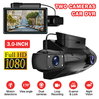 Dual Lens Car Dash Cam 1080P Recorder G Sensor DVR Front and Rear Camera Video