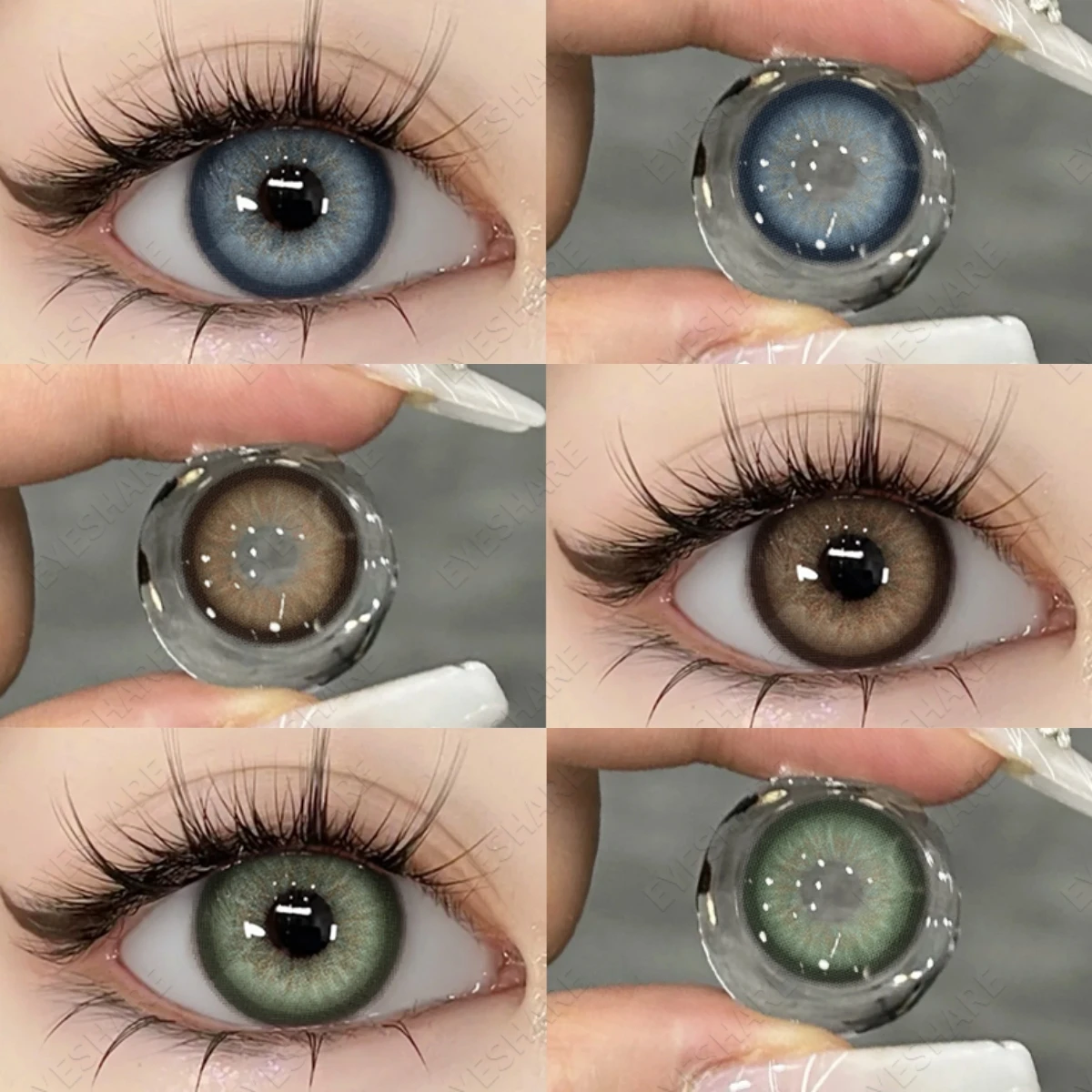 EYESHARE 2pcs New Colored Contacts Lenses for Eyes Brown Eyes Contact Lenses Fashion Blue Eye Lens Yearly Makeup Contacts 14.5mm