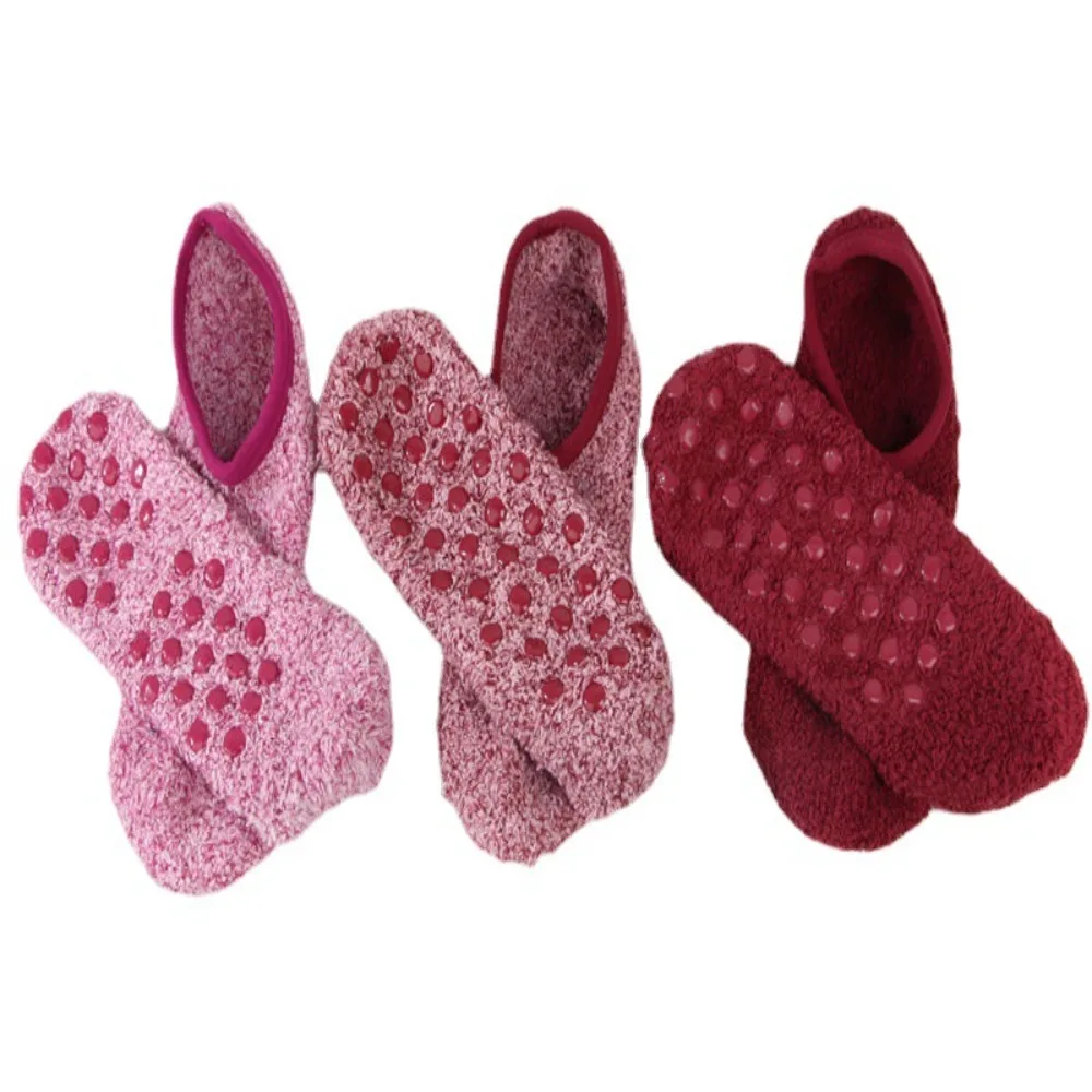 New Anti-slip Womens Floor Socks Warm Soft Ankle Sock Winter Fleece Yoga Slipper