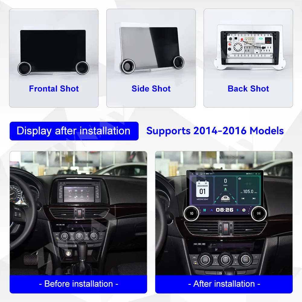11.5inch Touch HD Screen Android 15 For Mazda 6 2014-2016 Multimedia Player Stereo GPS Navigation Auto Radio Heat Unit Auto