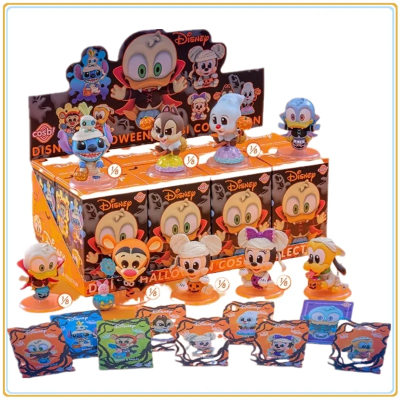

Подлинная серия Disney Pumpkin Party COSBI, слепая коробка, милые фигурки героев, кукла Дональда Дака, мультяшные коллекционные игрушки, Рождественский подарок