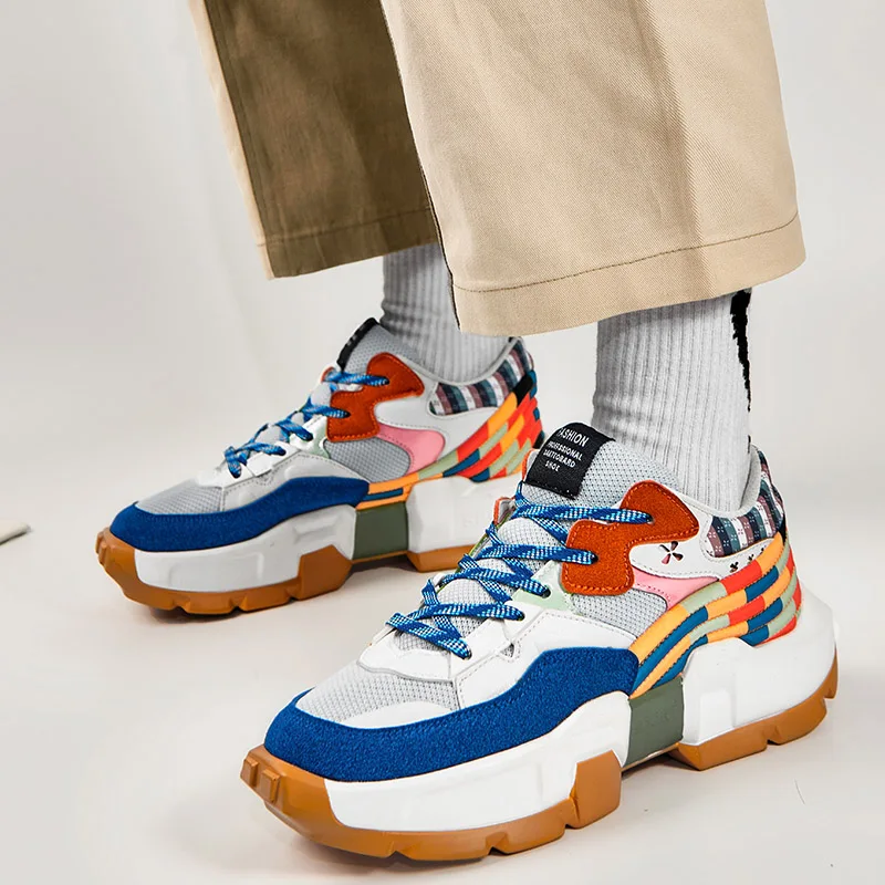 

Four-season style platform upturn shoes for men for export to the European market fashionable and unique men's shoes