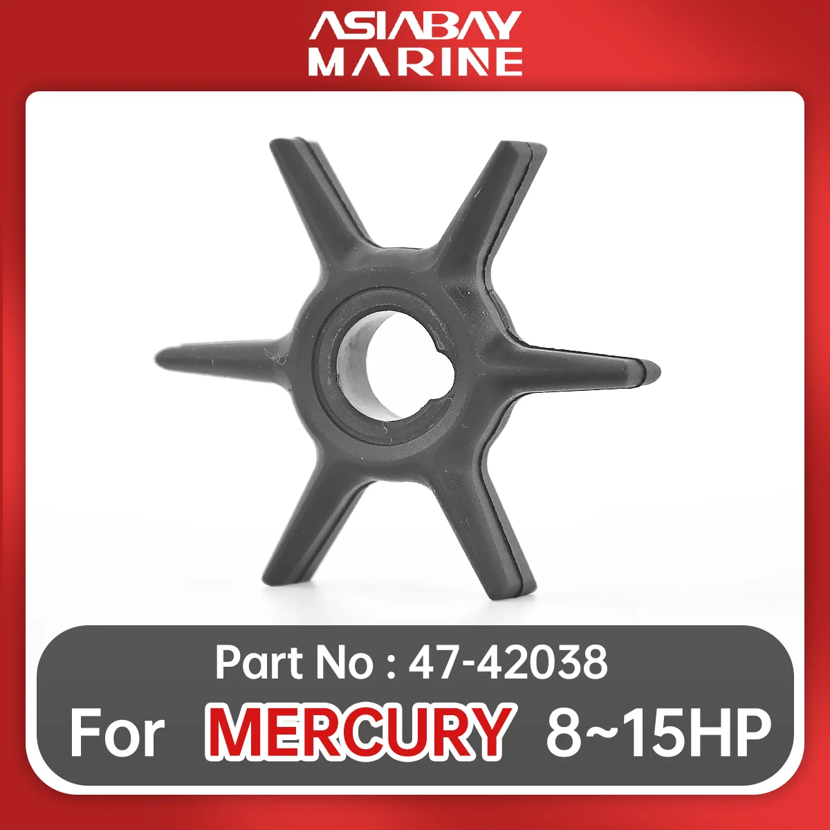 47-42038 Water Pump Impeller 42038Q02 For Mercury Mariner Outboard Motor Engine 8hp 9.9hp 10hp 15hp Ship Boat Parts 47-42038-2