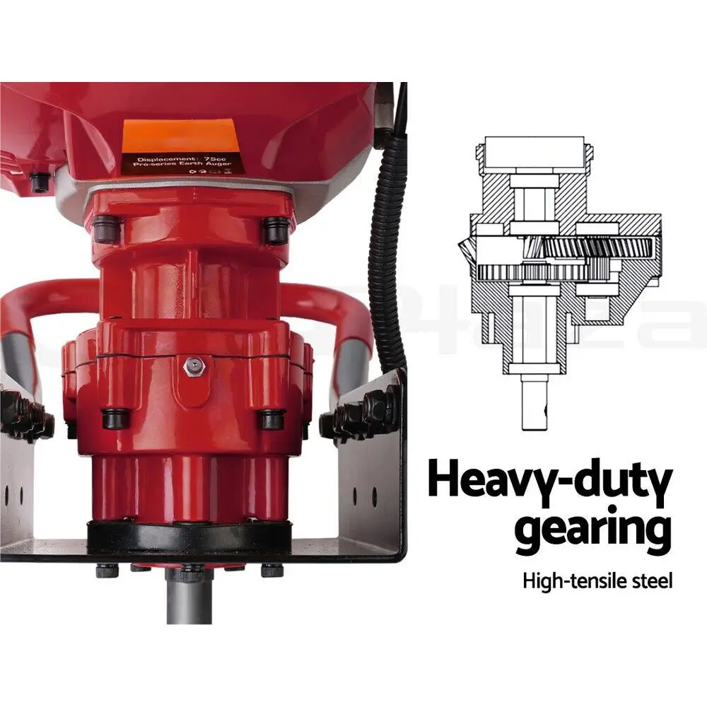 52CC/63CC Petrol Post Hole Digger Drill Borer Fence Extension Auger Bits Tree Planting Earth Auger Machine Post Hole Digger