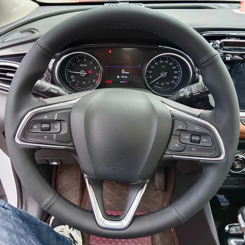 

Сшитый вручную нескользящий кожаный чехол на руль для Buick Regal Verano Envision S Encore GX Envision Plus 2020-2024