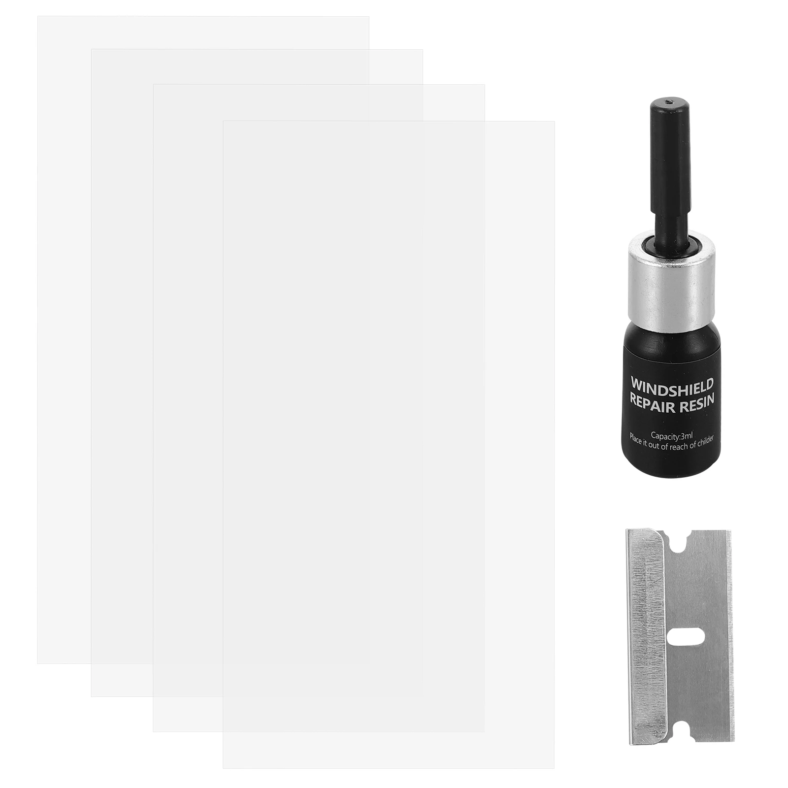 

Glass Repair Agent Black Liquid Professional Windshield Chip Crack Fix Tool Kit Car Glass Supplies