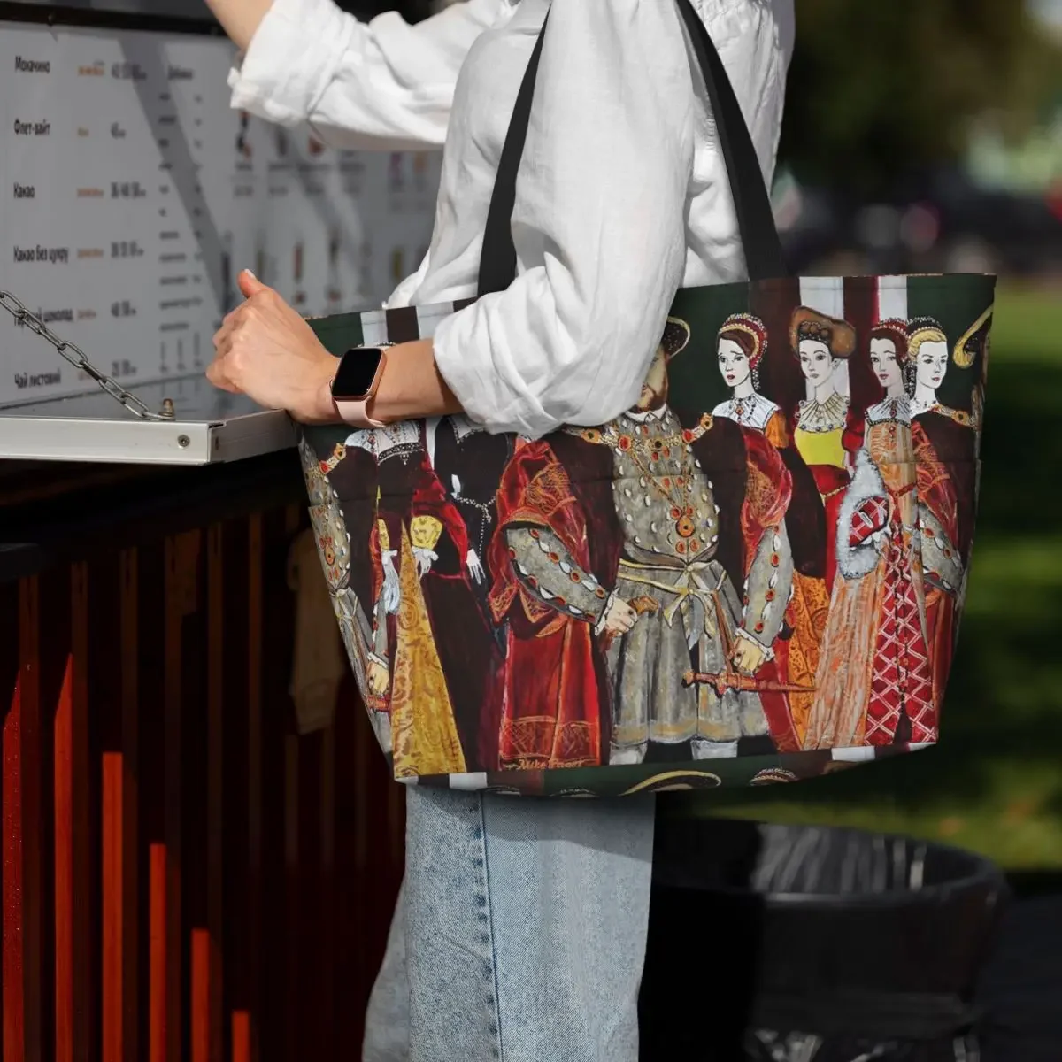 King Henry 8th And His Six Wives Beach Tote Bag Sport Gym Yoga Duffle Large Tote Bag Women Travel Bag Fitness bag