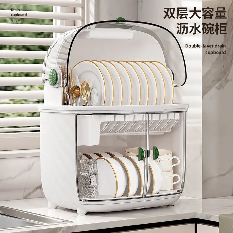 

Kitchen dish bowl drying rack cabinet tray tabletop ware drainage storage box home accessories organizer