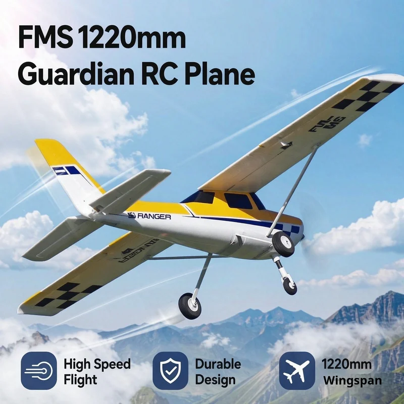 FMS 1220mm Guardian Fall Resistant Training Practice Aircraft Remote Control Fixed Wing Model RC Electric Outdoor Toy For Newbie