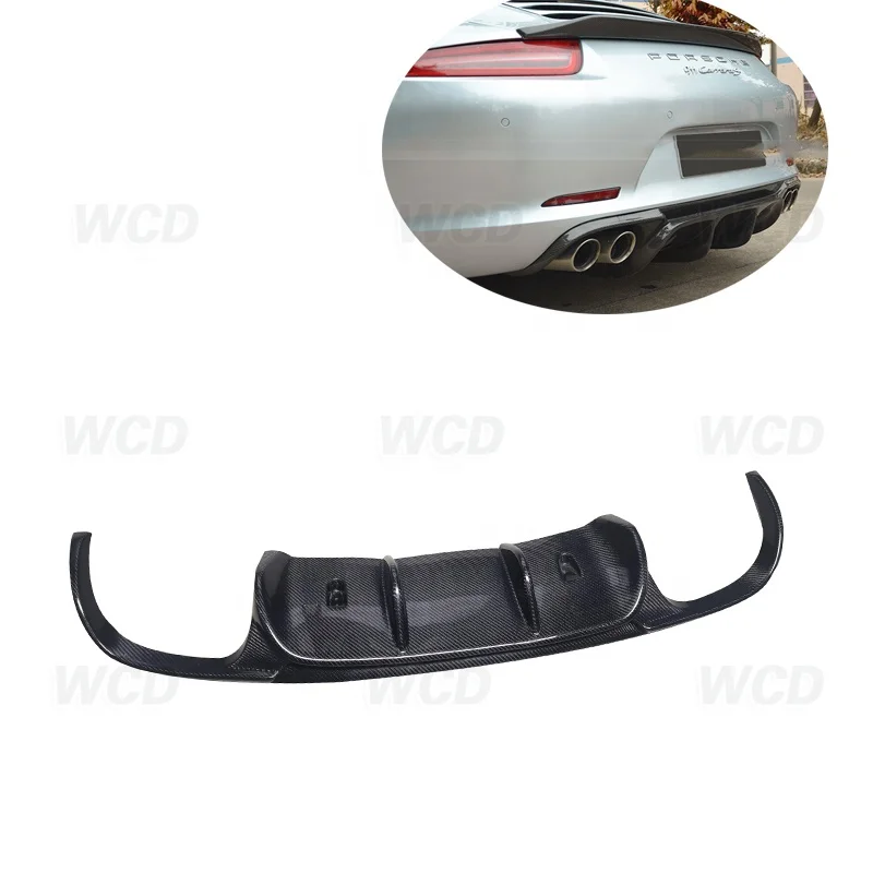

Carbon Fiber Rear Bumper Lip Diffuser Designed for Porsche Carrera 911 991 2012-2015 Car Styling