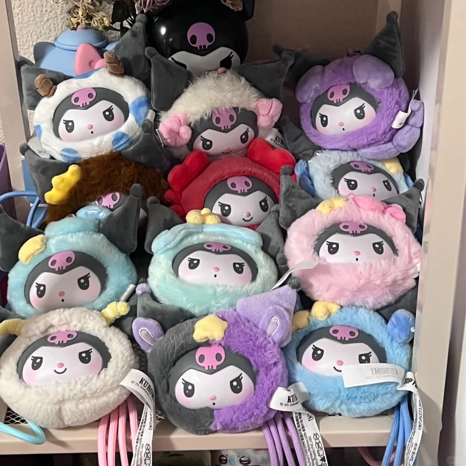 

Kuromi Twelve Constellations Series Vinyl Plush Doll Blind Box Bag Pendant Trend Toy Sanrio Cartoon Anime Figure Doll Model Gift