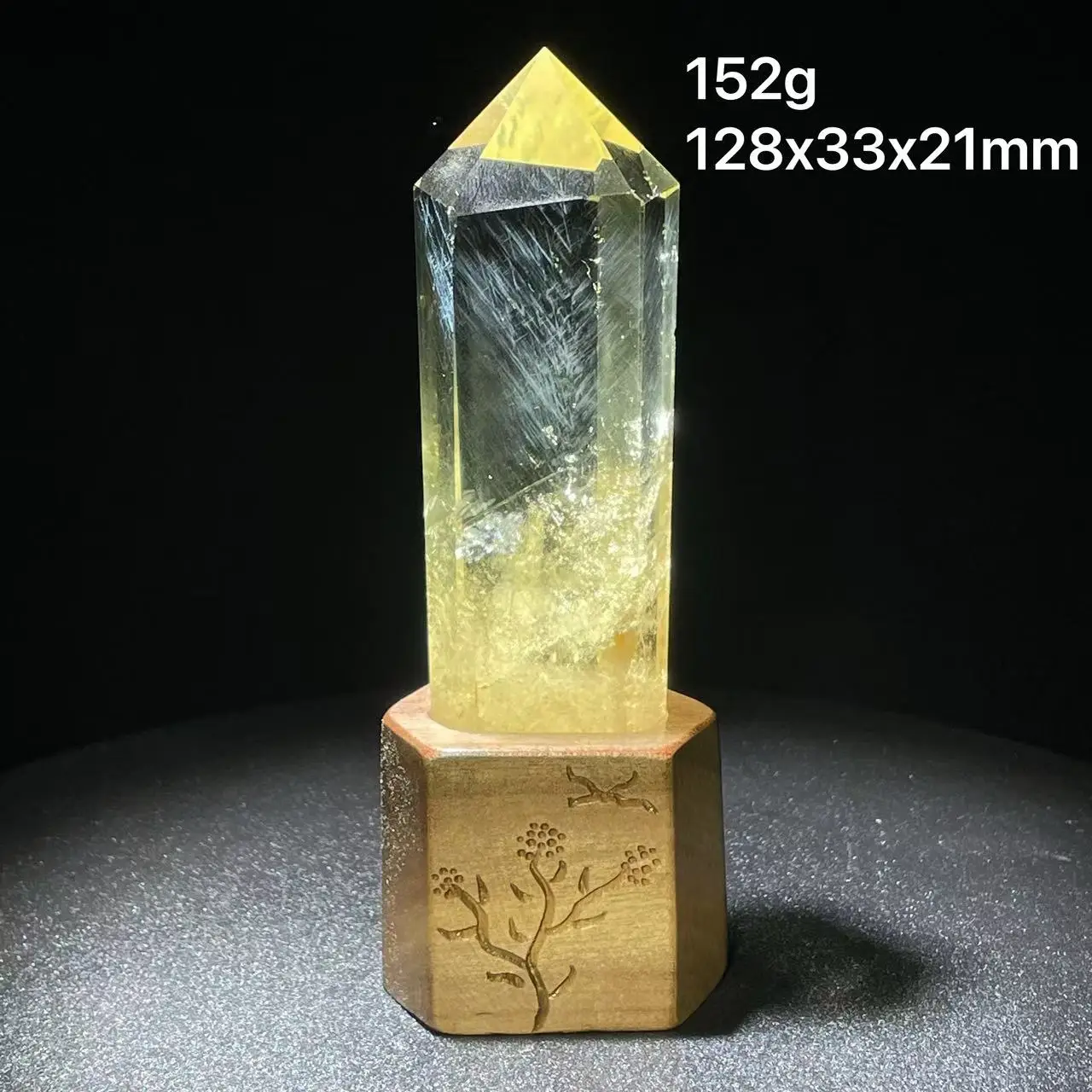 

Natural citrine tower blue needle mountain rainbow home decoration healing crystal from Brazil