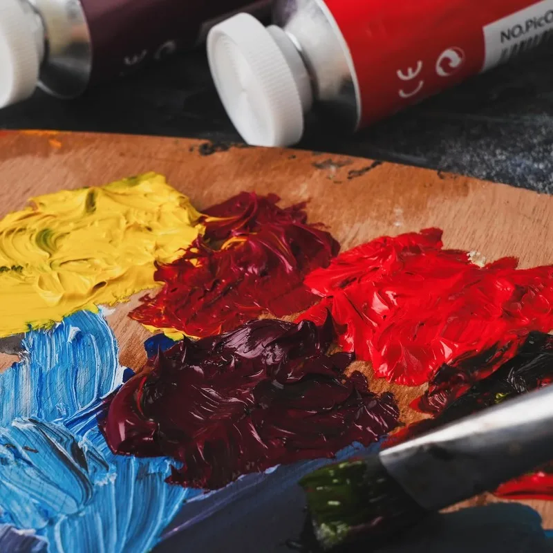 مجموعة طلاء زيتي من فونيكس ستوديو - 5 ألوان × 50 مل / 1.69 أونصة سائلة مجموعة قيمة رائعة - دهانات فنية احترافية تعتمد على الزيت للرسم #5